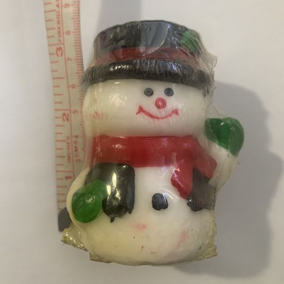 Vintage Christmas Character Candles  Mini Santa Snowman 1960's sealed Elf Works - Picture 8 of 12